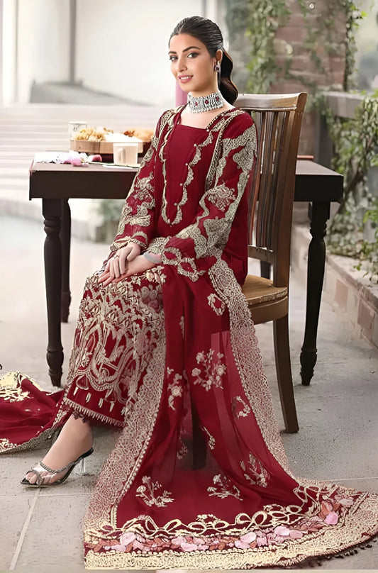 Memona Luxury Embroidered 3PC Lawn Suit