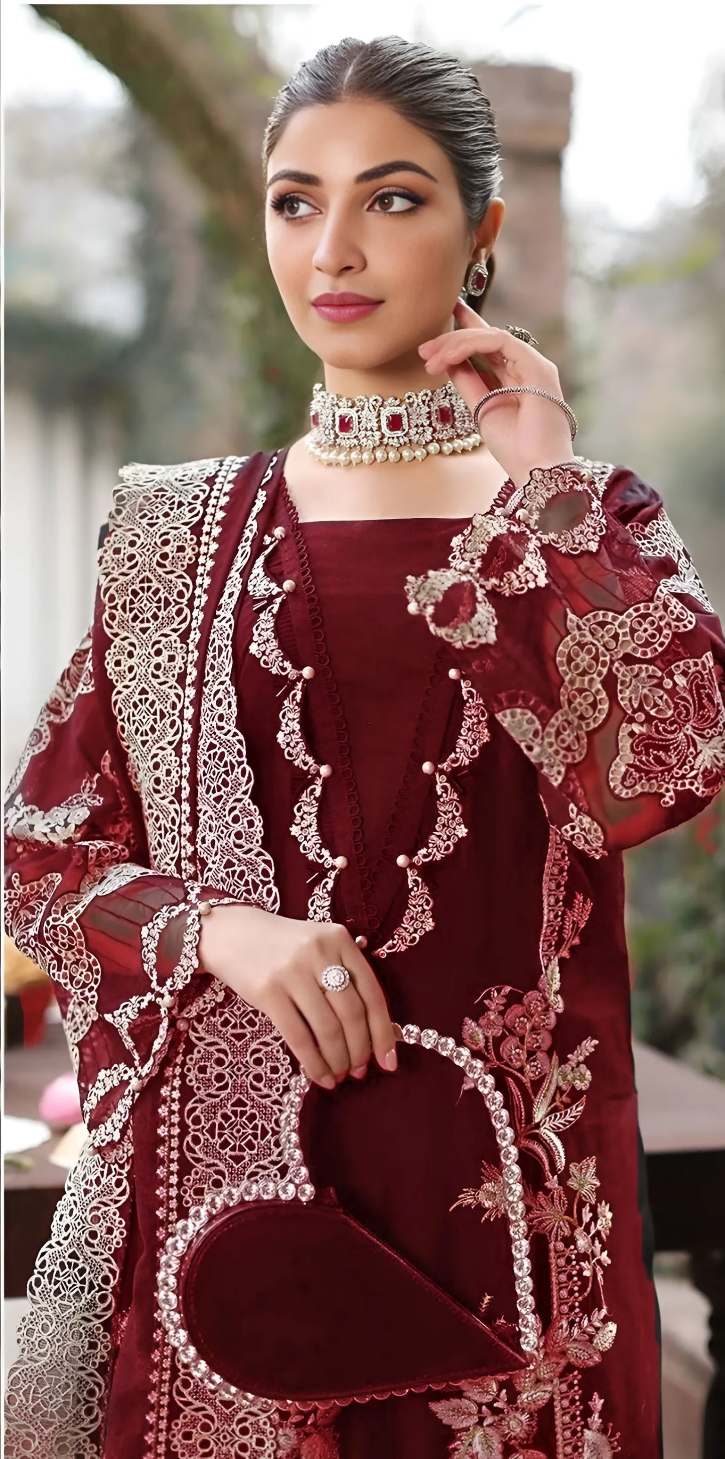 Memona Luxury Embroidered 3PC Lawn Suit