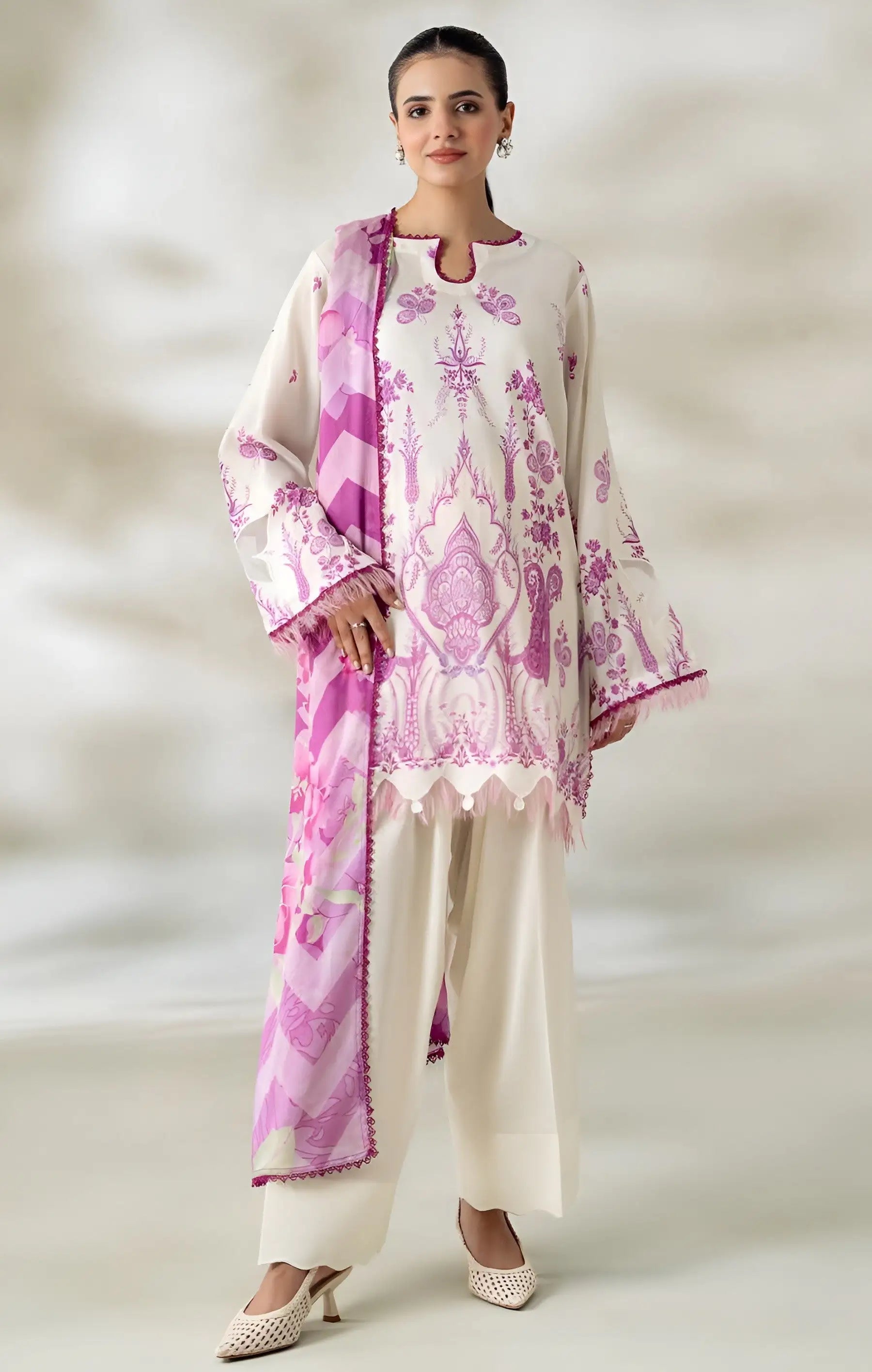 ZC D-4  | Unstitched LUXE Vol. 01 Printed